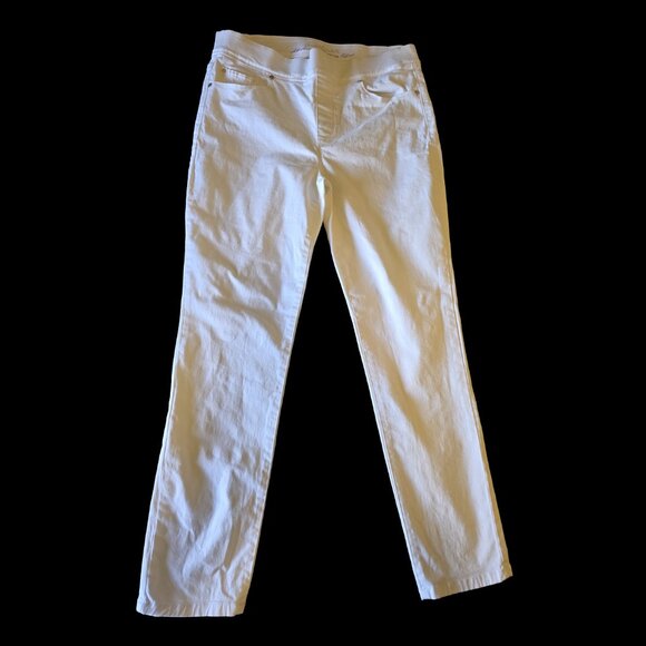 Women's Gloria Vanderbilt S 10 Short Missy Slim Leg White Jeans, Good Condition - Picture 1 of 8